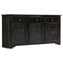 Rustika Rowe -  Sideboard Black 160x40x80 cm Solid Mango Wood